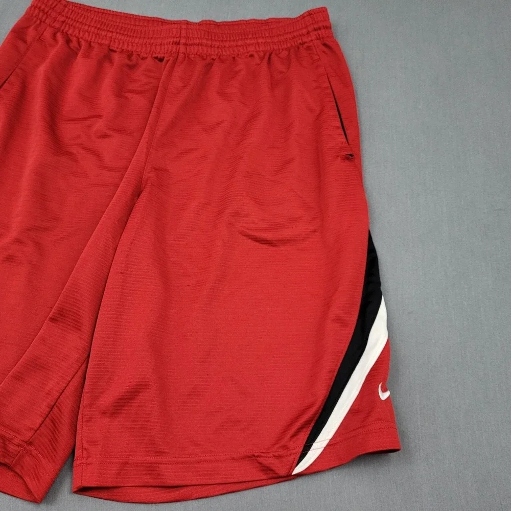 Nike Mens Basketball Shorts Red Black White Athletic Gym Training Large - Picture 10 of 10